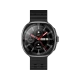 Tecno Watch Neo siyah akıllı saat, yuvarlak kadranı ve silikon kayışıyla önden görünür halde