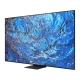 Samsung 98QN990C Ultra HD 8K QLED TV, canlı mavi su deseni ekranda; ince siyah tasarım