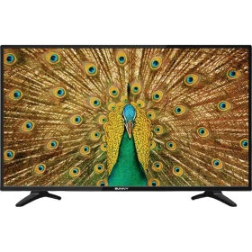 Sunny SN50LEDA88 Ultra HD 4K TV, ekranda tavus kuşu görüntüsü ve siyah çerçeveli tasarım