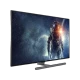 Vestel 43UA9800 Ultra HD 4K LED televizyon, uzay temalı ekranı ve siyah ayaklı tasarımıyla