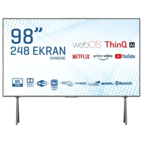 Onvo OV98500 Ultra HD 4K 98 inç LED televizyon, ince çerçeveli ekran ve ayaklı tasarım